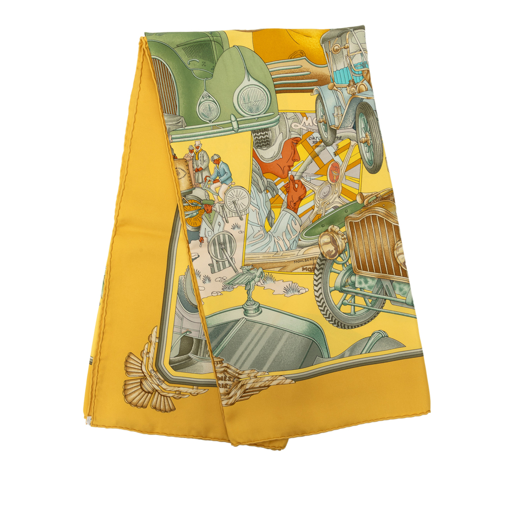 Pre-Loved Hermes Automobile Silk Scarf 90